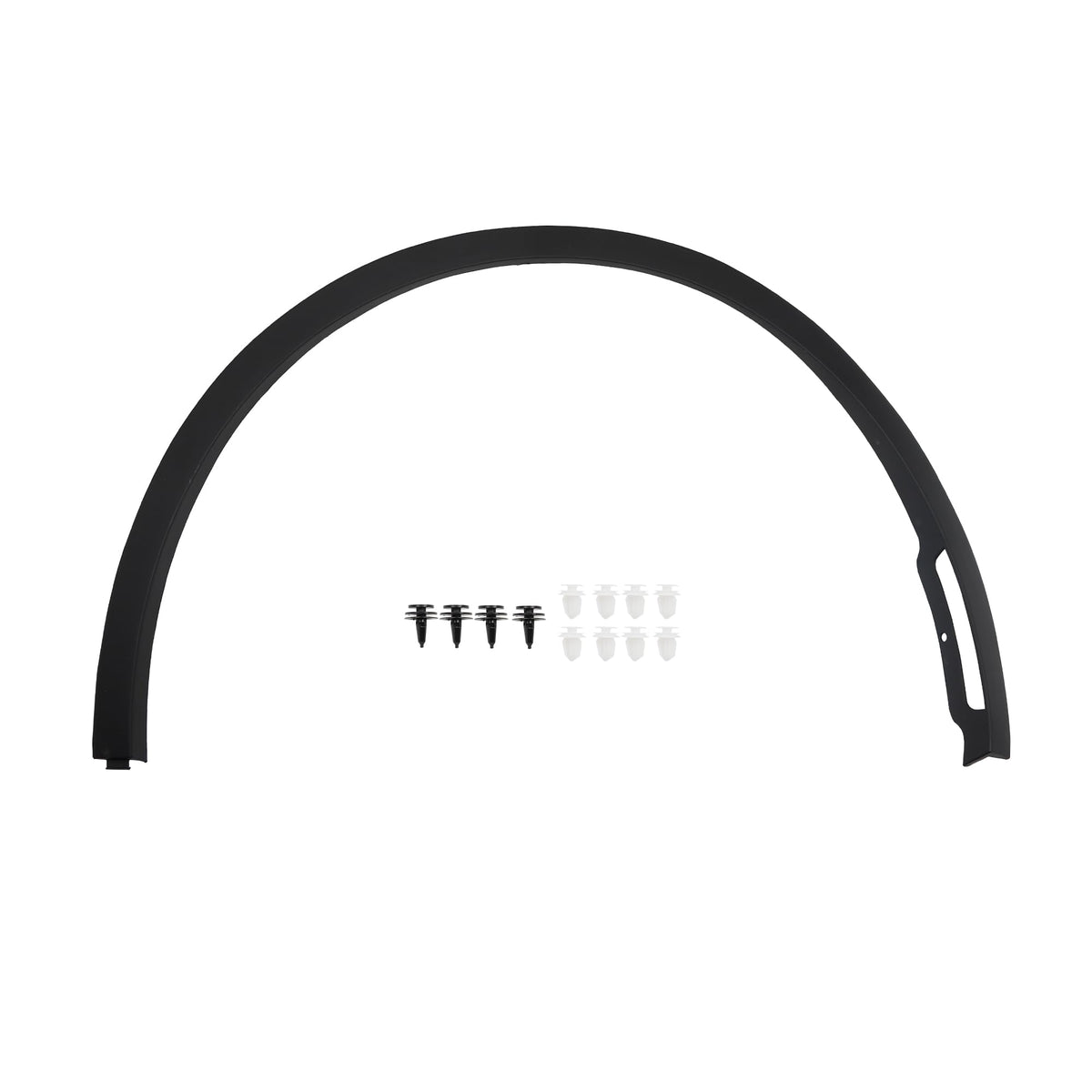 Dasbecan front-right fender trim front view showing OEM fit and protection