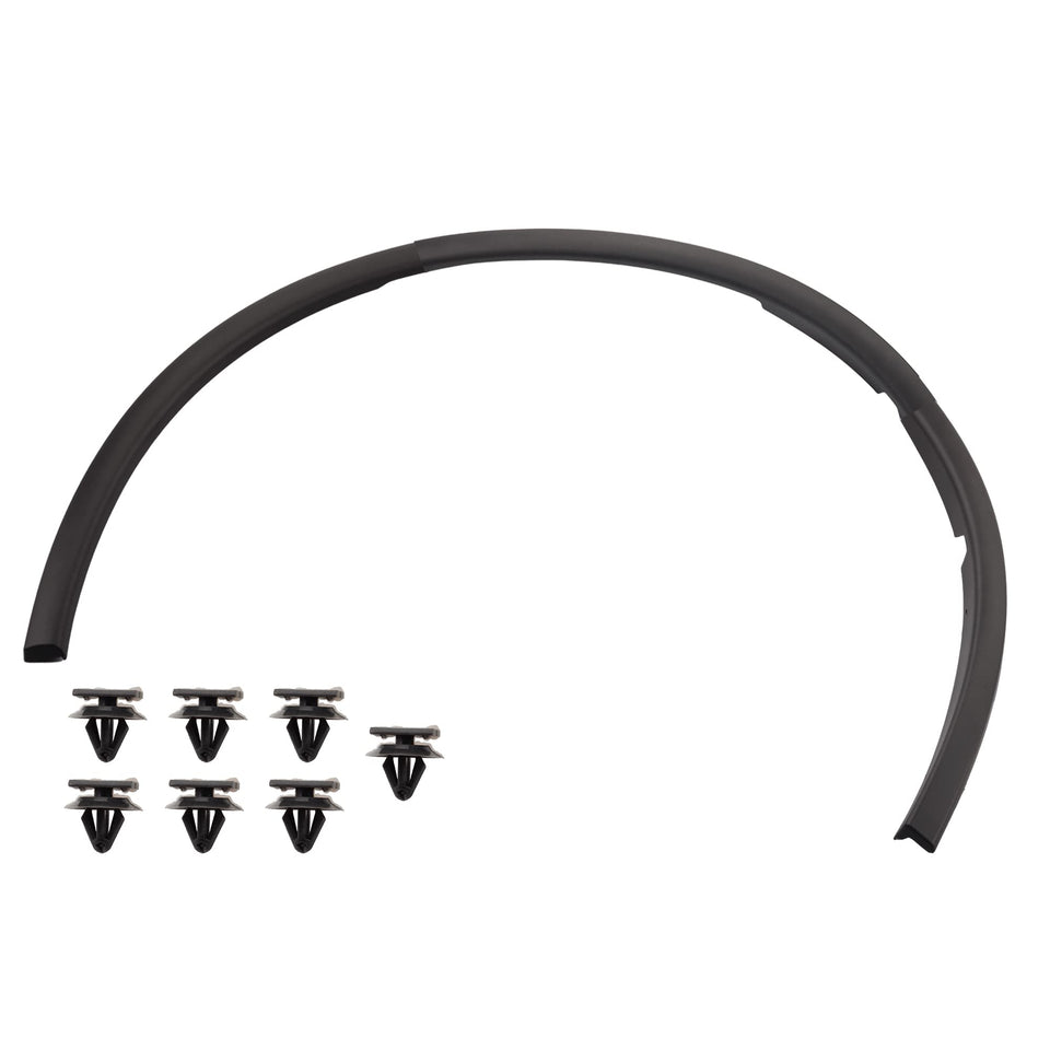 Dasbecan front right fender trim packaging showing part and clips for easy installation