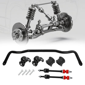 Dasbecan front stabilizer bar packaged, clear label, shows fitment and benefits