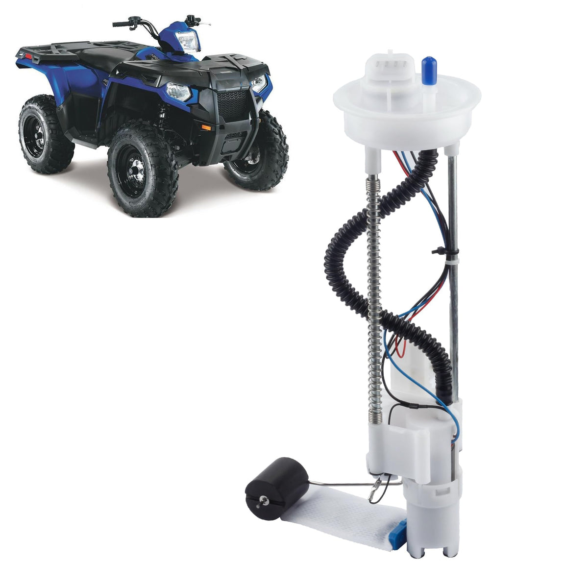 Dasbecan front view of fuel pump module showing assembly and quicker replacement