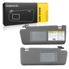 Dasbecan front view gray visor showing OEM-like fit and clean appearance