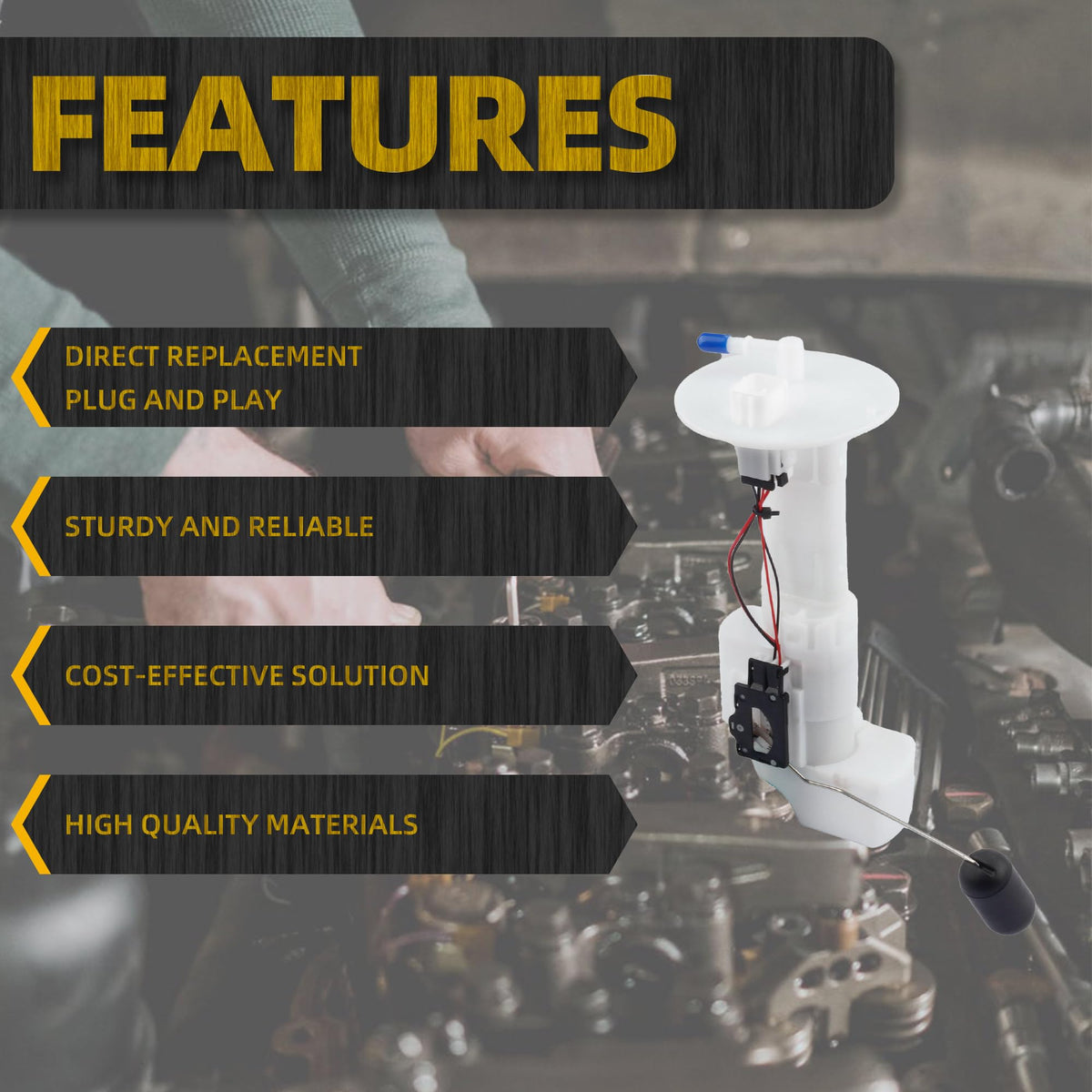 Dasbecan bottom sender and filter close-up ensuring reliable fuel flow benefit