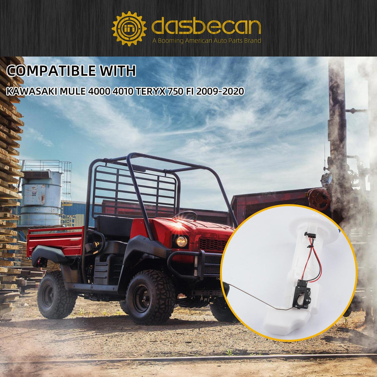 Dasbecan module installed in Kawasaki fuel tank demonstrating direct-fit benefit
