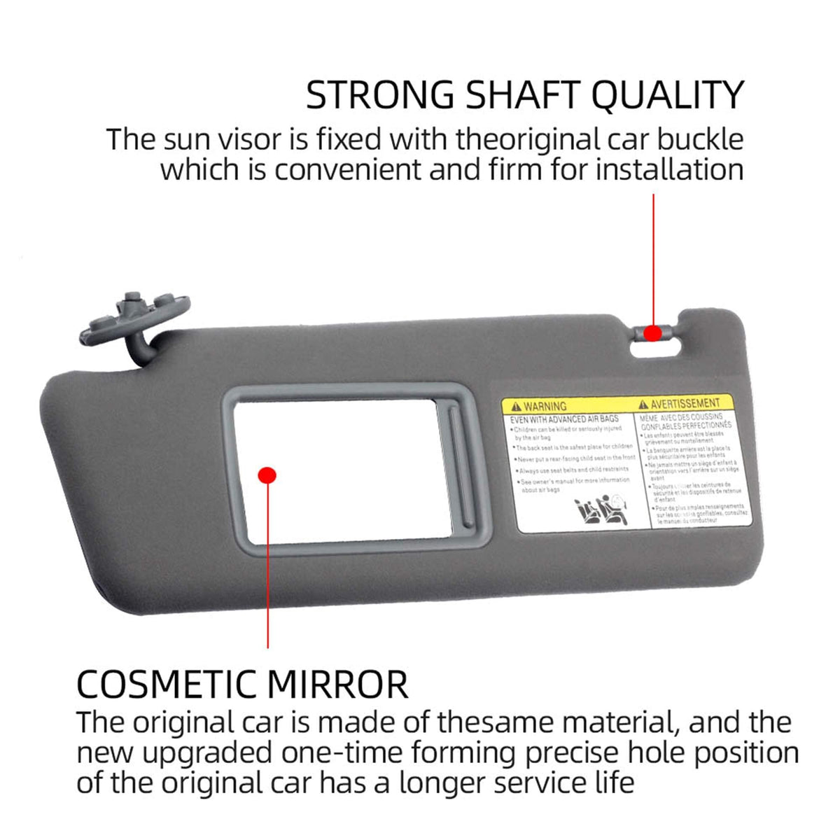 Dasbecan visor in use on driver side offering glare reduction and comfort