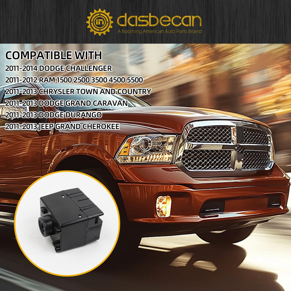 Dasbecan module installed in vehicle dashboard demonstrating direct-fit advantage