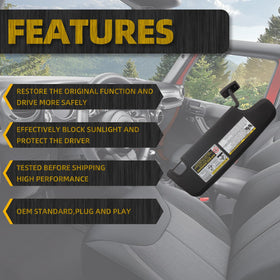 Dasbecan visor installed in Jeep Wrangler JK demonstrating restored shade