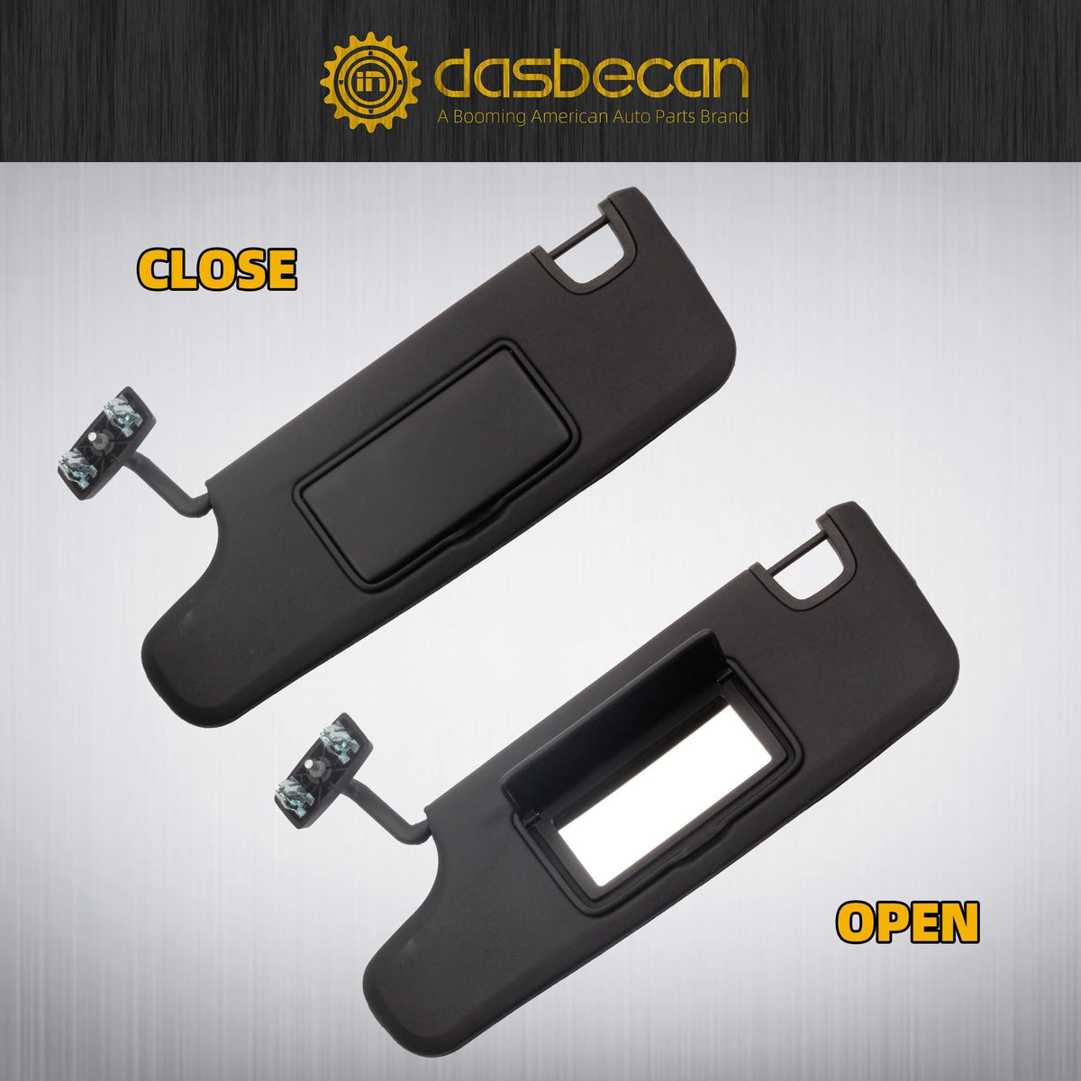 Dasbecan visor in Jeep on open road improving driver visibility