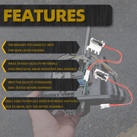 Dasbecan microswitch close-up revealing durable construction and precise fit