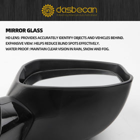 Dasbecan mirror back label showing replaced part numbers for quick verification
