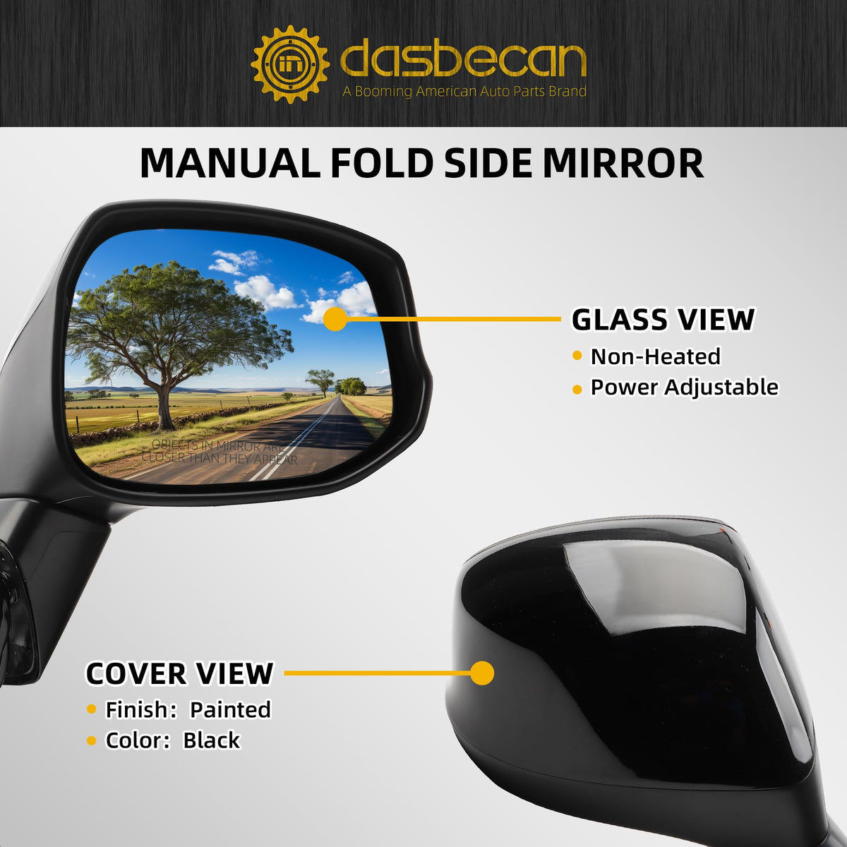 Dasbecan installed on Honda Civic passenger side demonstrating restored visibility