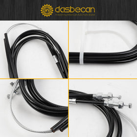 Dasbecan cables next to ruler for scale showing 110-inch length and trimming flexibility benefit