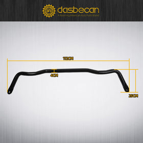 Dasbecan stabilizer bar next to ruler for scale, illustrating correct dimensions and fit