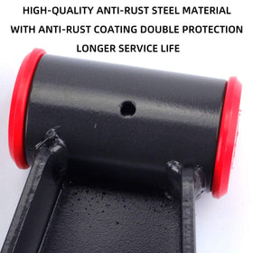 Dasbecan shackle mounted on leaf spring demonstrating correct fitment