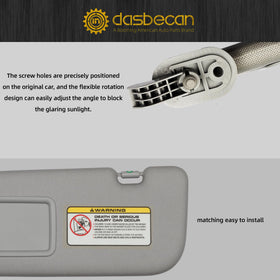 Dasbecan visor held in hand for scale showing compact OEM-like size