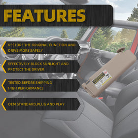 Dasbecan sun visor bracket mount detail displaying easy installation benefit