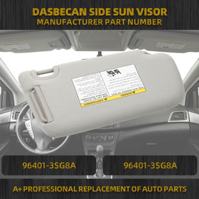 Dasbecan visor installed in Nissan Sentra demonstrating correct fitment