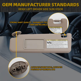 Dasbecan visor installed in driver seat showing correct alignment benefit