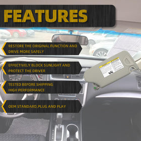 Dasbecan sun visor side profile showing mounts for accurate fitment