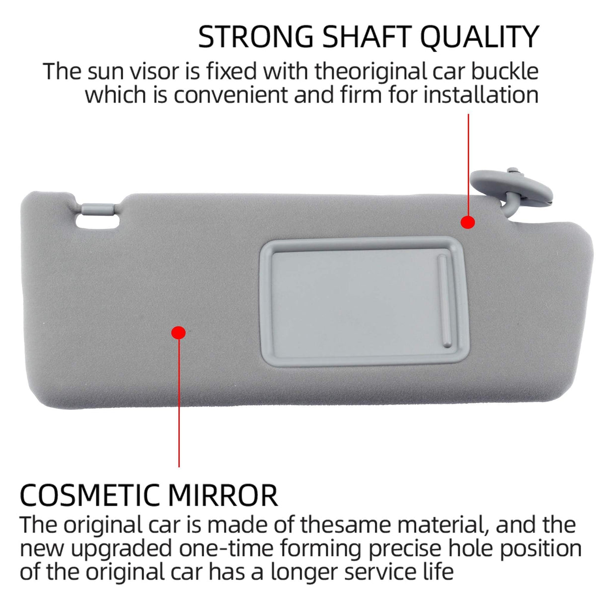 Dasbecan visor installed in Toyota Tacoma interior showing restored cabin look