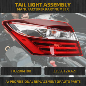 Dasbecan tail light installed on 2017 Accord showing factory appearance