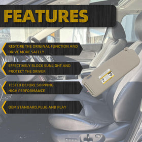 Dasbecan visor installed in Mazda CX-9 interior showing restored appearance benefit