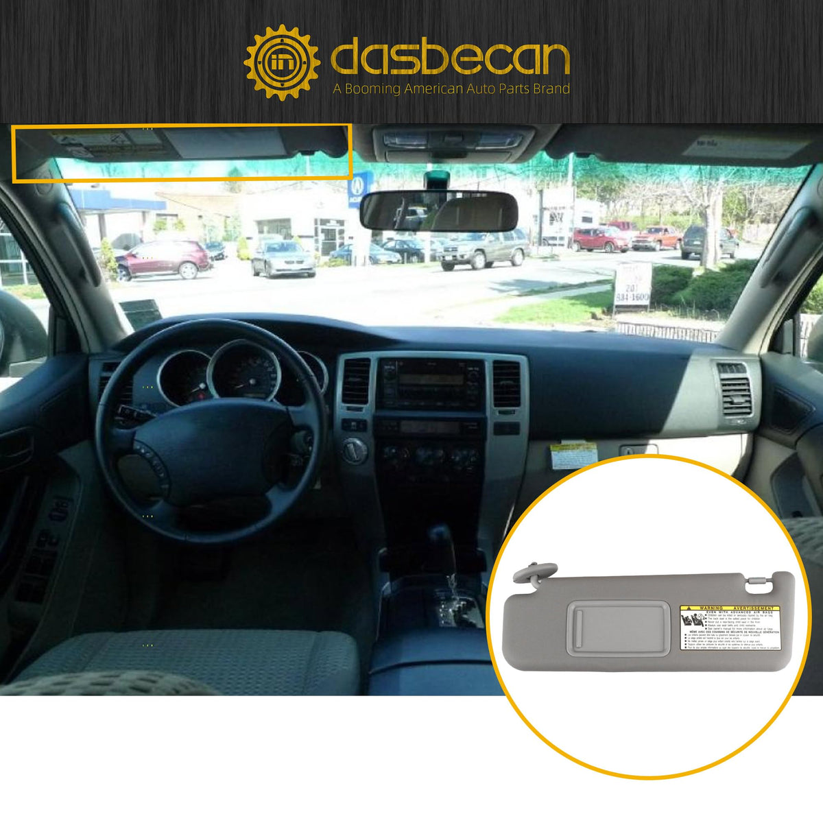 Dasbecan visor edge and claw lock detail demonstrating secure attachment