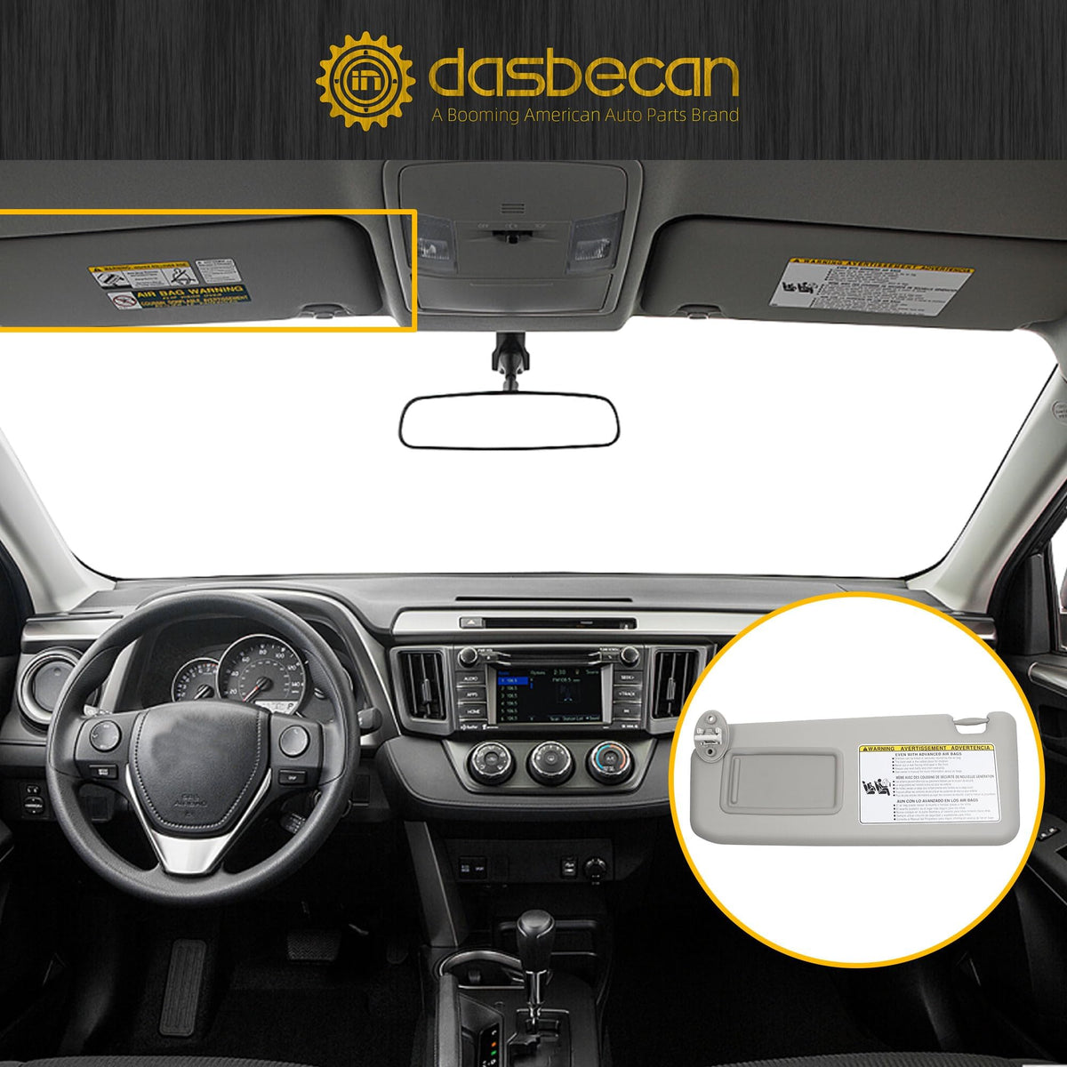 Dasbecan visor edge and hinge detail showing reinforced construction