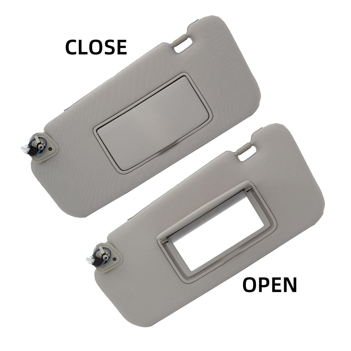 Dasbecan visor underside with screw holes showing accurate alignment for easy install