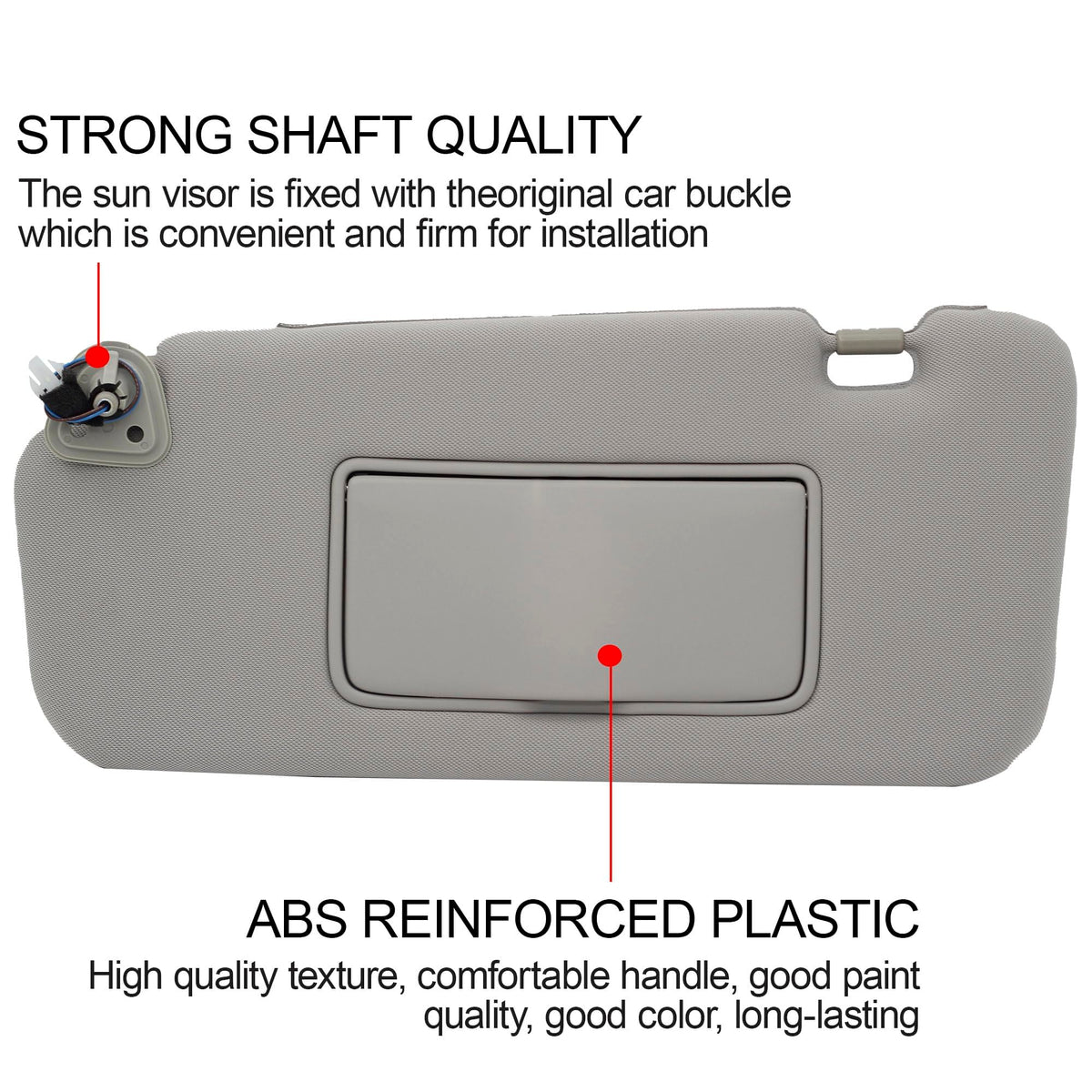 Dasbecan visor integrated light detail highlighting interior illumination benefit