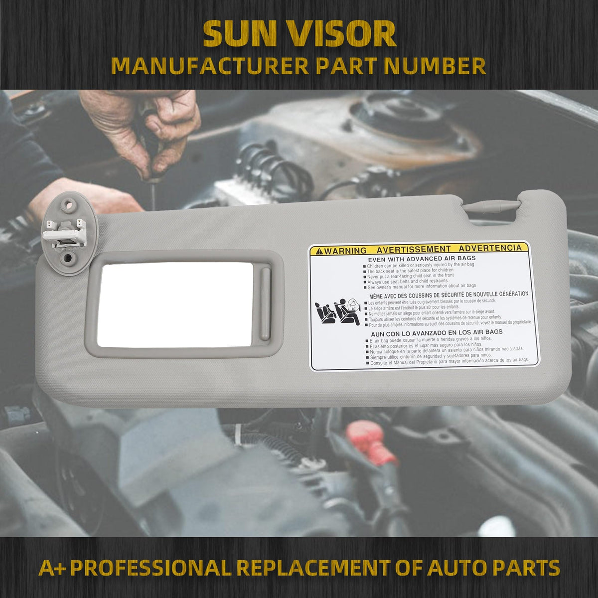 Dasbecan visor mounting bracket detail illustrating easy OEM alignment