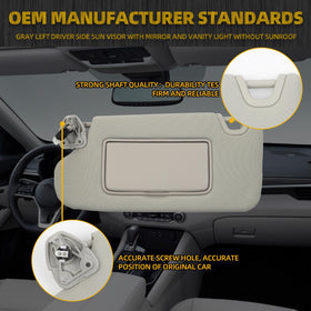 Dasbecan visor backside mounting points for secure installation