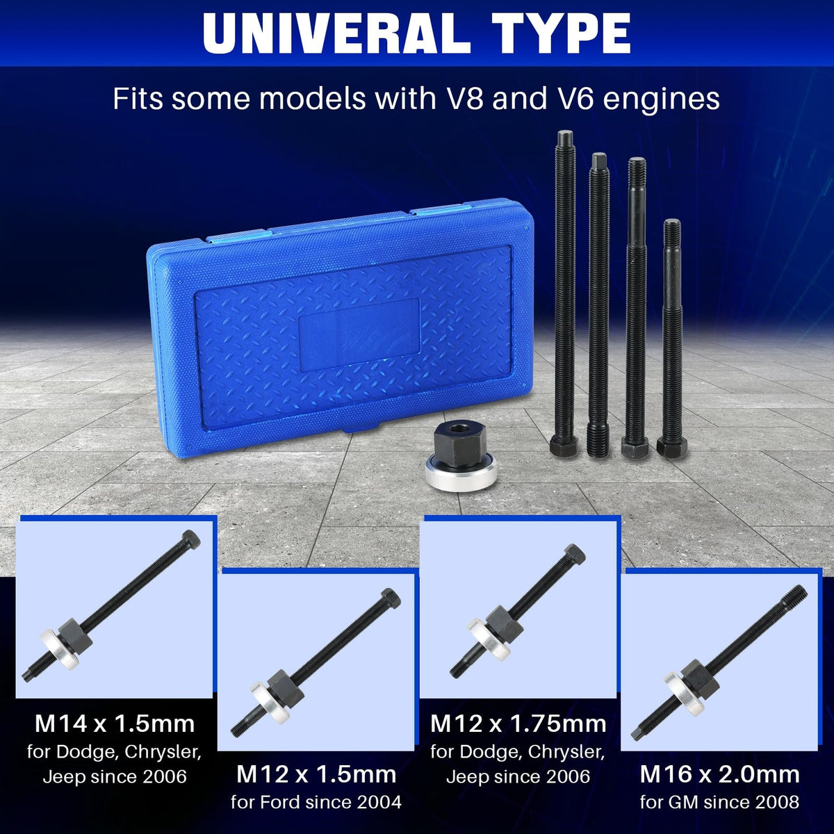 DASBET four long-reach adapters lined up for broad vehicle compatibility