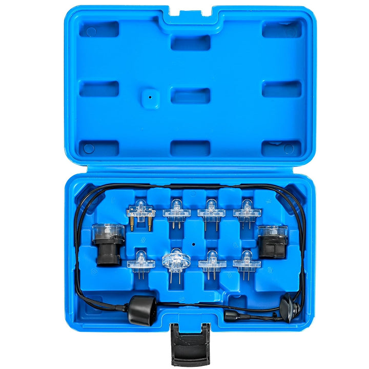 DASBET front packaging showing full 11-piece noid light kit and contents for fast diagnostics
