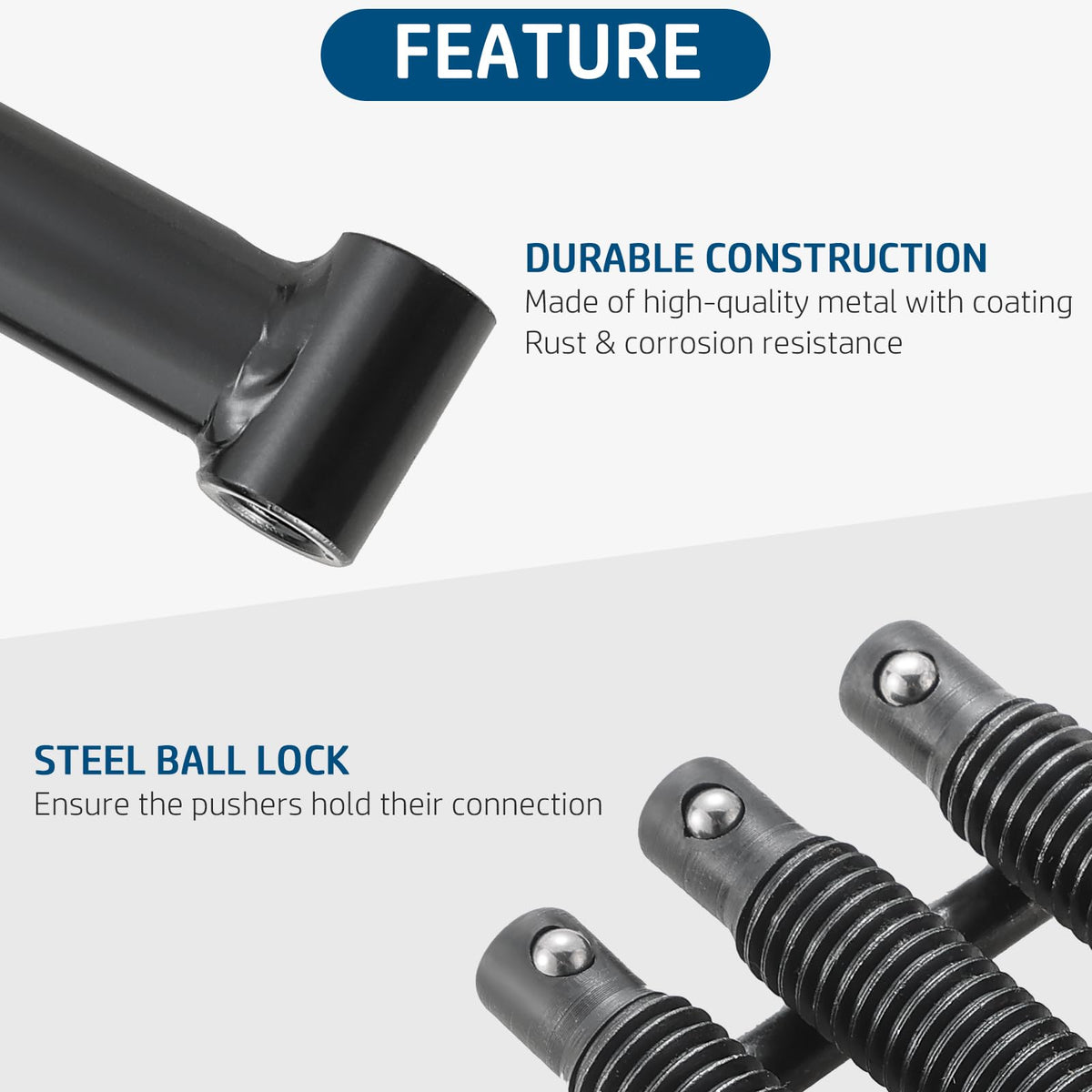 DASBET detail of extension rods and 4-inch lever illustrating precise control during use