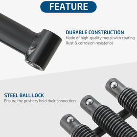 DASBET detail of extension rods and 4-inch lever illustrating precise control during use