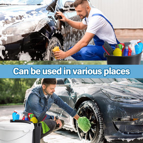 datanly hanging on 5-gallon bucket improving car-wash efficiency