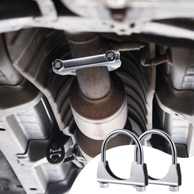 Datanly clamp installed on tailpipe demonstrating leak-preventing seal