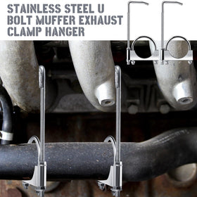 Datanly clamp being used in garage, quick DIY exhaust repair convenience