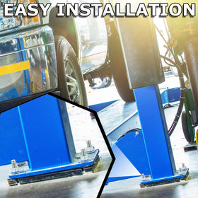 Datanly installed anchors at lift baseplate demonstrating secure anchoring and stability