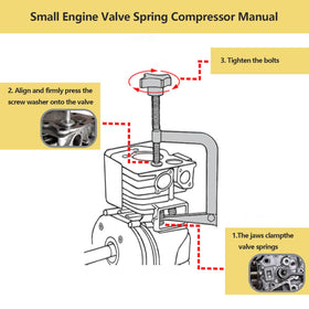 Datrenm compressor in use on cylinder head reducing disassembly time