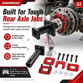DAWNROAD adapter plate detail showing bolt circles for accurate Toyota fitment