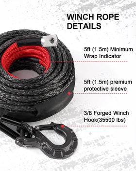 DAYDOOR rope mounted on a vehicle winch demonstrating in-use setup and reliable recovery benefit
