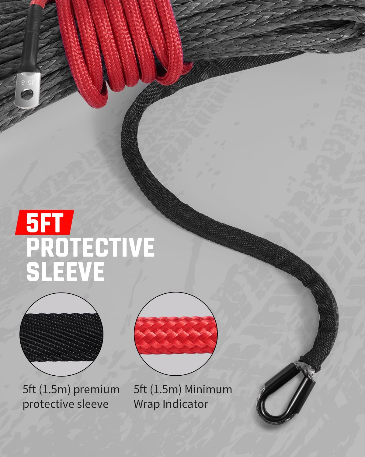 DAYDOOR rubber stopper and safety pull strap view showing secure end protection