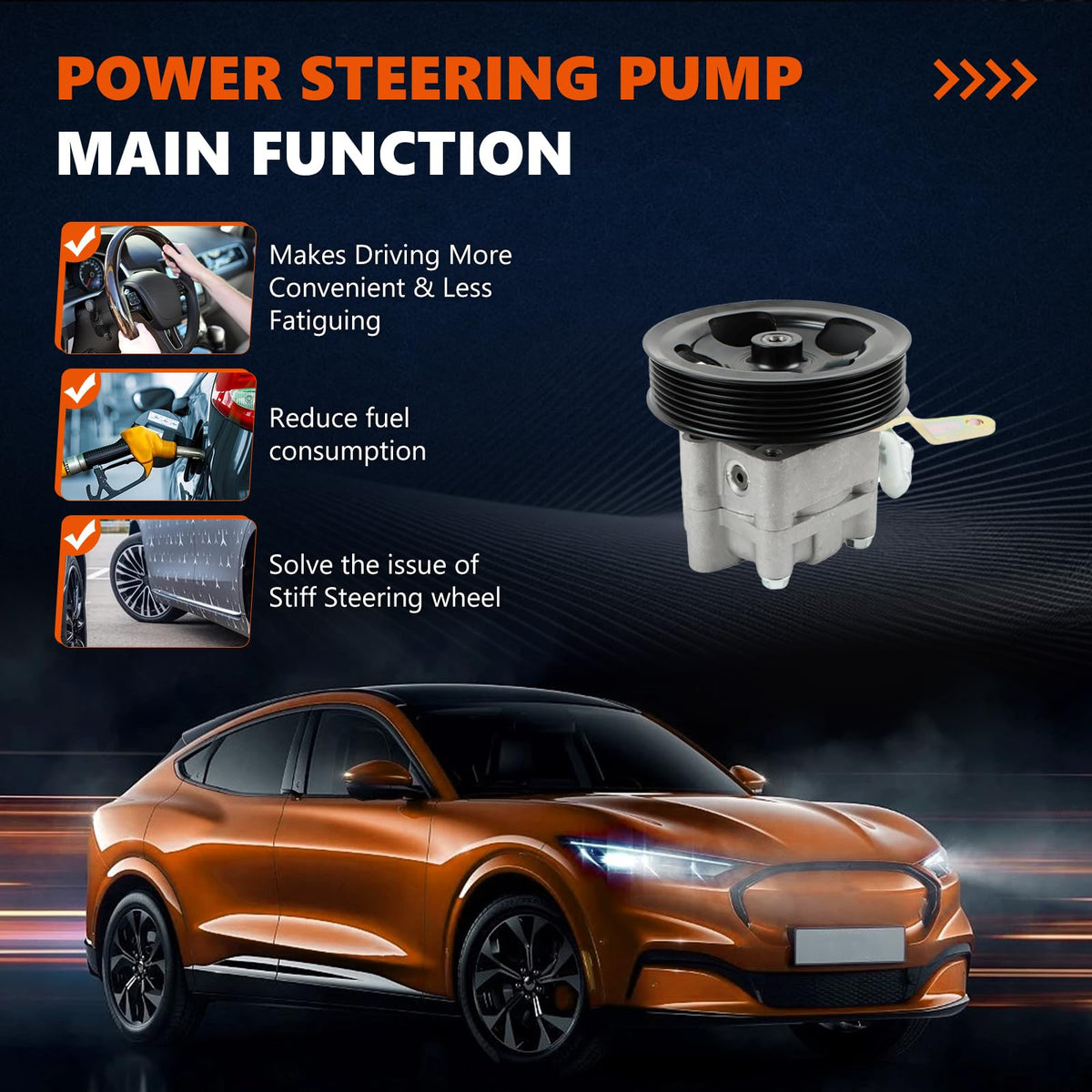 Daysyore pump installed under hood restoring steering assist