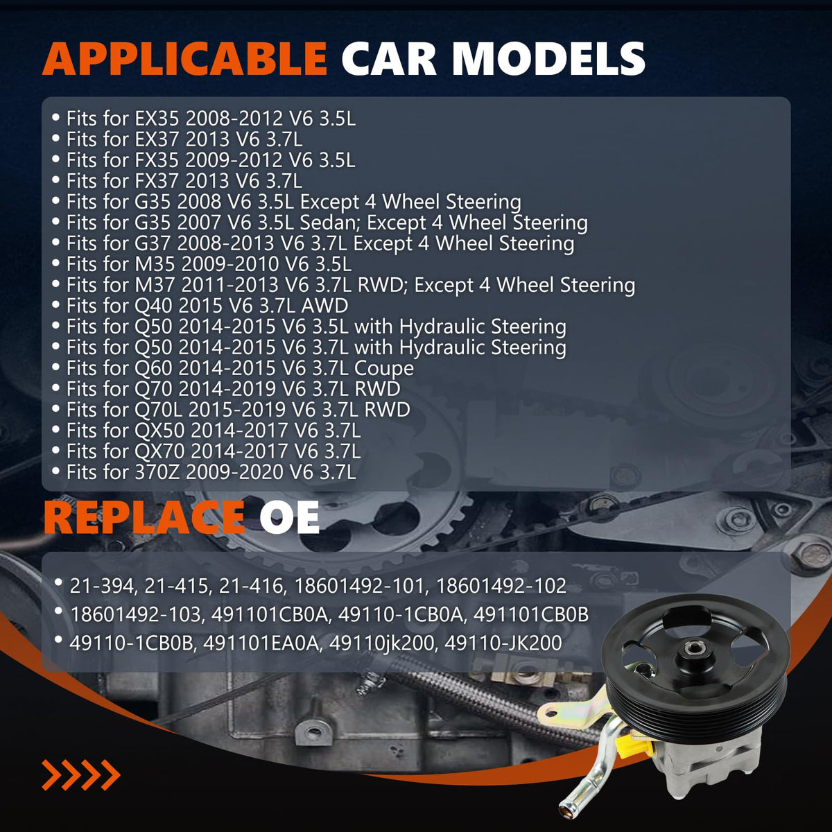 Daysyore pump side mounting detail illustrating bolt pattern fitment