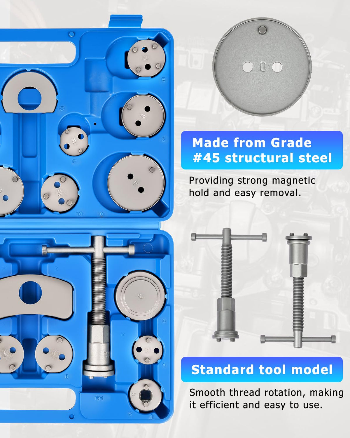 DAYUAN close-up of 18 adapters highlighting fit options and corrosion resistance