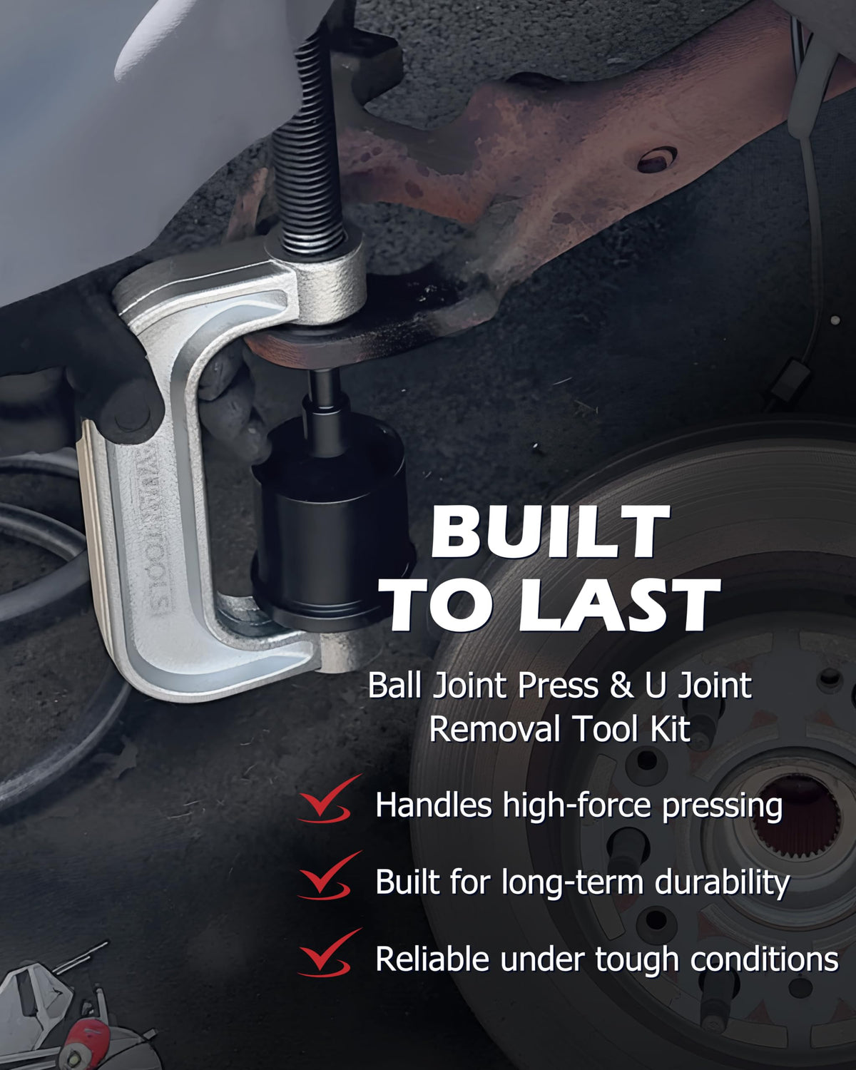 DAYUAN C-frame press close-up showing hardened steel and high compressive strength