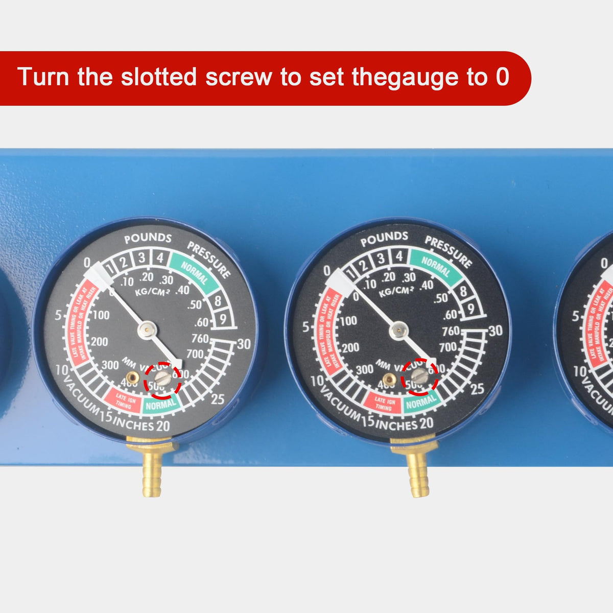 DAYUAN close-up gauge face with calibration screw for precise zeroing