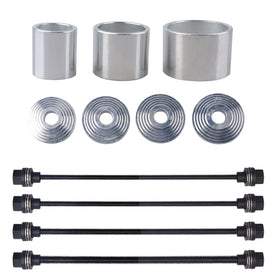 DAYUAN components stacked to show scale and compatibility with common presses