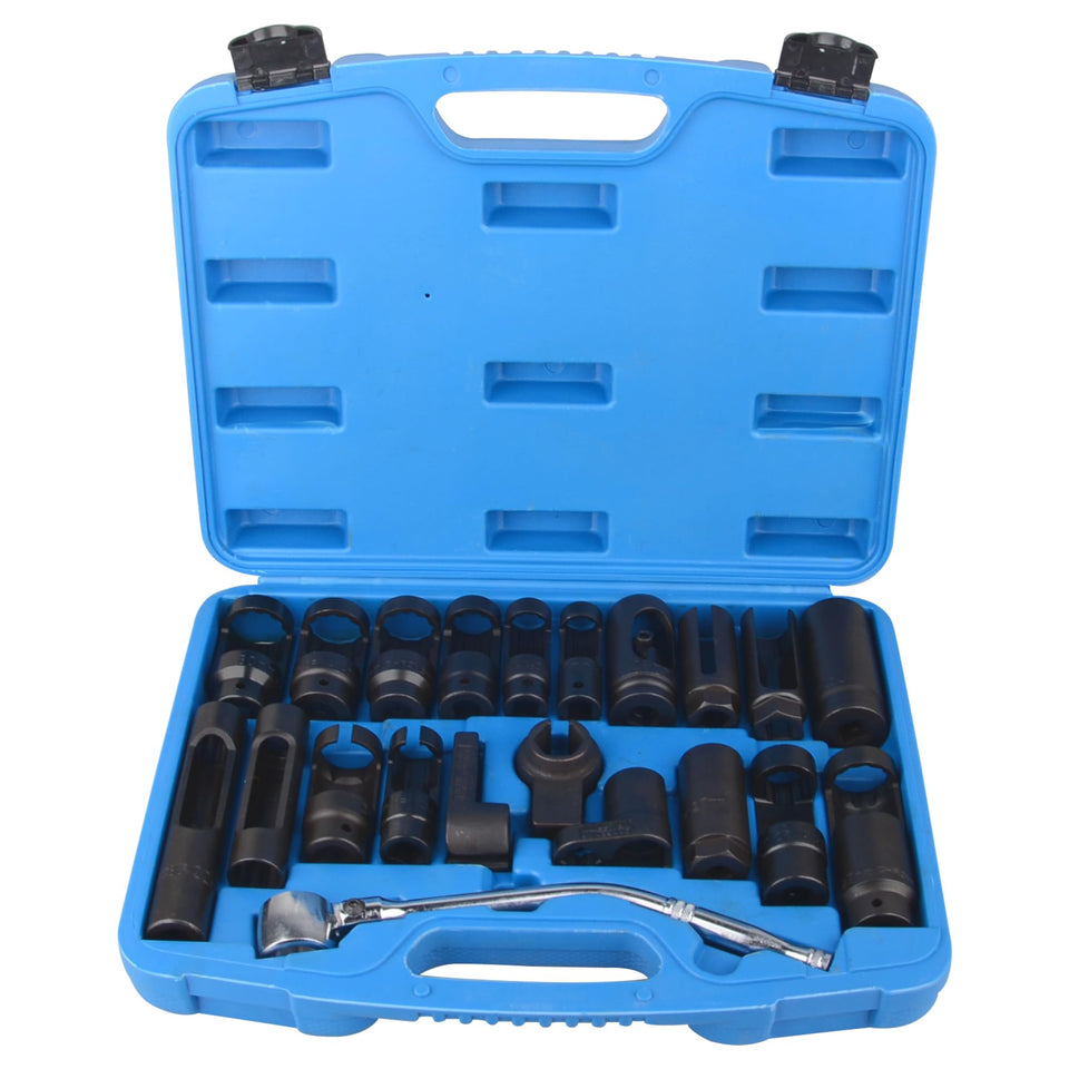 DAYUAN front view of toolkit in case showing all 21 pieces and portability benefit